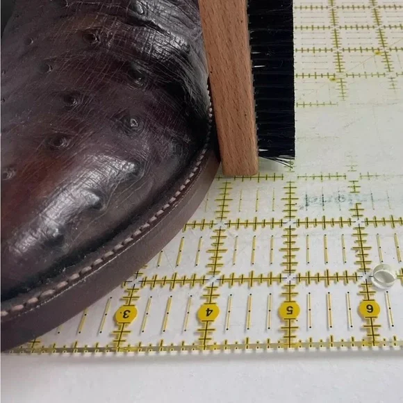 Rios Of Mercedes Tobacco Brown Ostrich Cowboy Boots Men’s 8.5 B | Women’s 9.5 - Picture 5 of 16